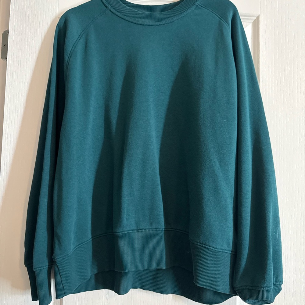 Zara Teal Crew Neck Sweater